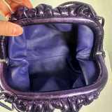 Bottega Veneta Crinkled Metallic Leather Crossbody Bag
