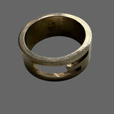 Gucci 925 Sterling Silver Interlocking G Cutout Ring