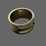 Gucci Logo Wide Ring In Sterling Silver