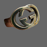 Vintage Gucci Interlocking G Open Band Ring