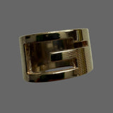 Gucci Interlocking G Wide Ring In Sterling Silver