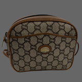 Vintage Gucci "Gucci Plus" Canvas Mini Shoulder Bag Brown Beige