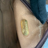 Vintage Gucci "Gucci Plus" Canvas Mini Shoulder Bag Brown Beige