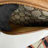 Vintage Gucci "Gucci Plus" Canvas Mini Shoulder Bag Brown Beige