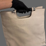 Gucci Medium Calfskin Bamboo Daily Shopper Toe Bag Light Beige