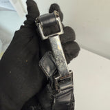 Vintage Gucci Black GG Suede Hobo Shoulder Bag