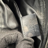 Vintage Gucci Black GG Suede Hobo Shoulder Bag