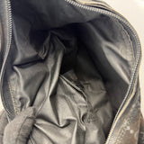 Vintage Gucci Black GG Suede Hobo Shoulder Bag