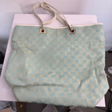 Gucci GG Monogram Canvas Tote Bag Light Blue