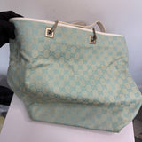 Gucci GG Monogram Canvas Tote Bag Light Blue