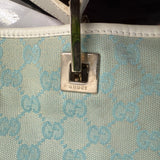 Gucci GG Monogram Canvas Tote Bag Light Blue