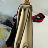 Gucci Calfskin Bamboo Web Medium Dionysus Top Handle Bag