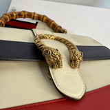 Gucci Calfskin Bamboo Web Medium Dionysus Top Handle Bag