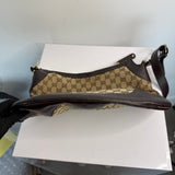 Gucci Monogram Medium Charlotte Hobo Shoulder Bag Beige Brown