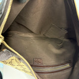 Gucci Monogram Medium Charlotte Hobo Shoulder Bag Beige Brown