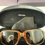 Vintage Prada SPR 12H "Wood Grain" Sunglasses Brown