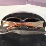 Vintage Prada SPR 12H "Wood Grain" Sunglasses Brown