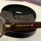 Vintage Prada SPR 12H "Wood Grain" Sunglasses Brown