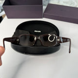 Vintage Prada SPR 12H "Wood Grain" Sunglasses Brown