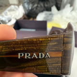 Vintage Prada SPR 12H "Wood Grain" Sunglasses Brown