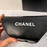 Vintage Y2K Chanel 6023 Shield Sunglasses Black with Silver-Tone CC Logo
