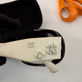 Vintage Chanel 5113 Camellia Flower Sunglasses Black/White