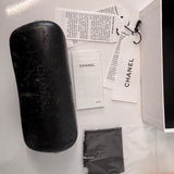 Vintage Chanel 01450 CC Quilted Wellington Sunglasses Black