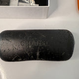 Vintage Chanel 01450 CC Quilted Wellington Sunglasses Black