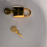 Céline Gold-Tone Metal Padlock & Key Set