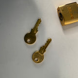 Céline Gold-Tone Metal Padlock & Key Set