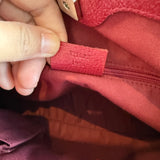 Gucci GG Canvas Eclipse Tote Bag w/ Red Leather Trim