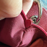 Gucci GG Canvas Eclipse Tote Bag w/ Red Leather Trim