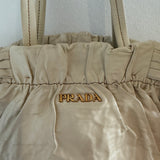 Vintage Prada Nappa Antique Bow Bag Beige