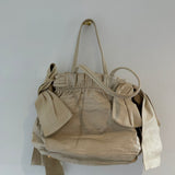 Vintage Prada Nappa Antique Bow Bag Beige