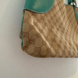 Vintage Gucci GG Canvas Tote Bag Beige/Green