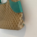 Vintage Gucci GG Canvas Tote Bag Beige/Green