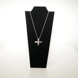 Gucci Cross Cutout G Pendant Necklace In Sterling Silver
