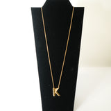 Louis Vuitton Letter K Gold Tone Pendant Necklace