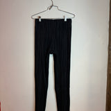 Issey Miyake Pleated Black Slim Fit Trouser Pants Size Small Women's