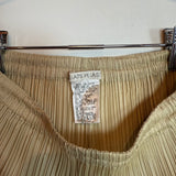 Pleats Please Issey Miyake Pleated Straight Leg Trousers Pants Beige Women's