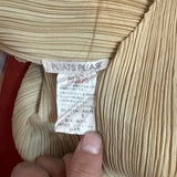 Vintage Pleats Please Issey Miyake Sleeveless Blouse Dress Beige Size 3