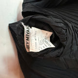 Issey Miyake Black Pleated Asymmetrical Sleeveless Dress Sample