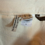 Brunello Cucinelli High Rise Wide Leg Denim Pants Cream Size 2