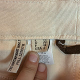 Brunello Cucinelli High Rise Wide Leg Denim Pants Cream Size 2