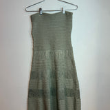 Celine Strapless Textured Knit Mini Dress Sage Green Size Small