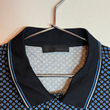 Prada S/S 16 Star Print Blue & Black Polo Shirt Men's