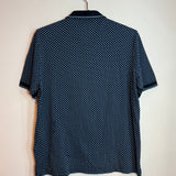 Prada S/S 16 Star Print Blue & Black Polo Shirt Men's