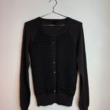 Fendi Zucca Monogram Cardigan Sweater Black Women's
