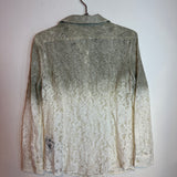 Burberry Prorsum Ombre Lace Button-Up Shirt Two Tone Size 42 Women's