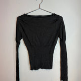 Vivienne Tam Black Knit Long Sleeve Top Women's